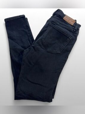 Madewell Roadtripper Skinny Jeans Womens 26 Black Mid Rise Stretch Denim